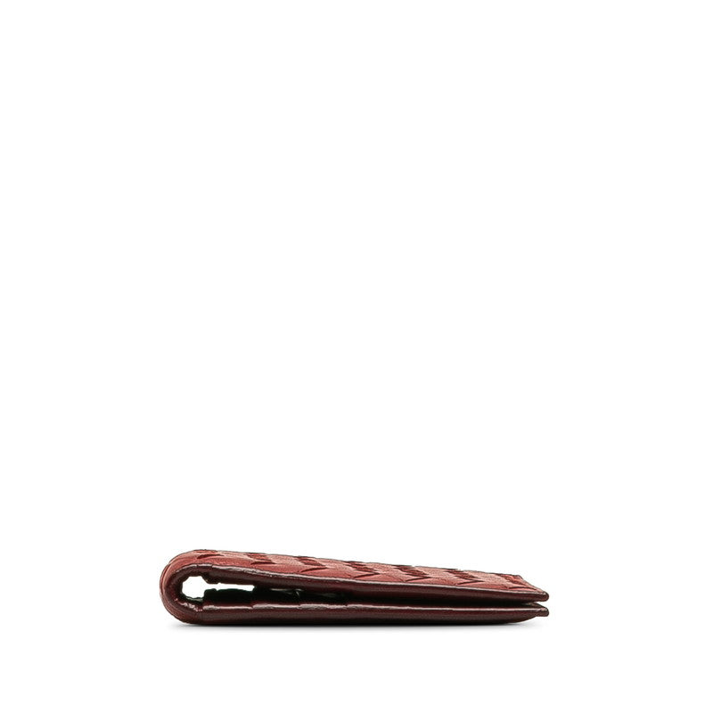 Bottega Veneta Intrecciato Wallet in Calf Rouge
