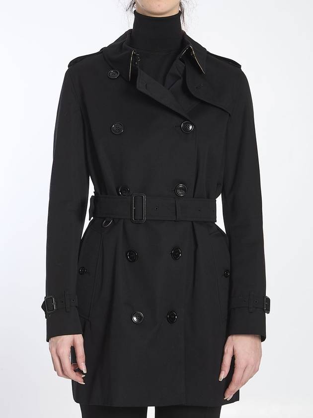 Burberry Kensington Cotton Trench Coat Black
