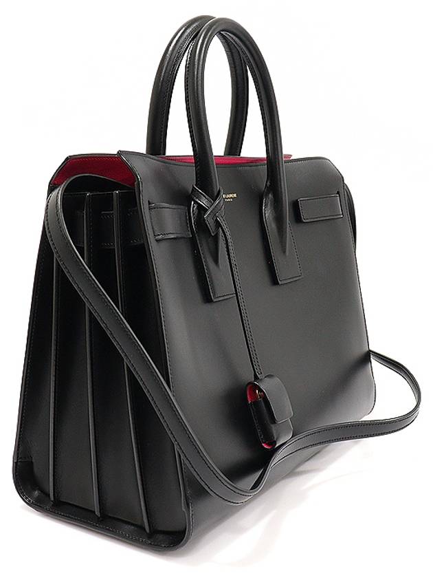 Saint Laurent 378299 Black Smooth Calfskin Classic Sock Dejour Small Tote Bag