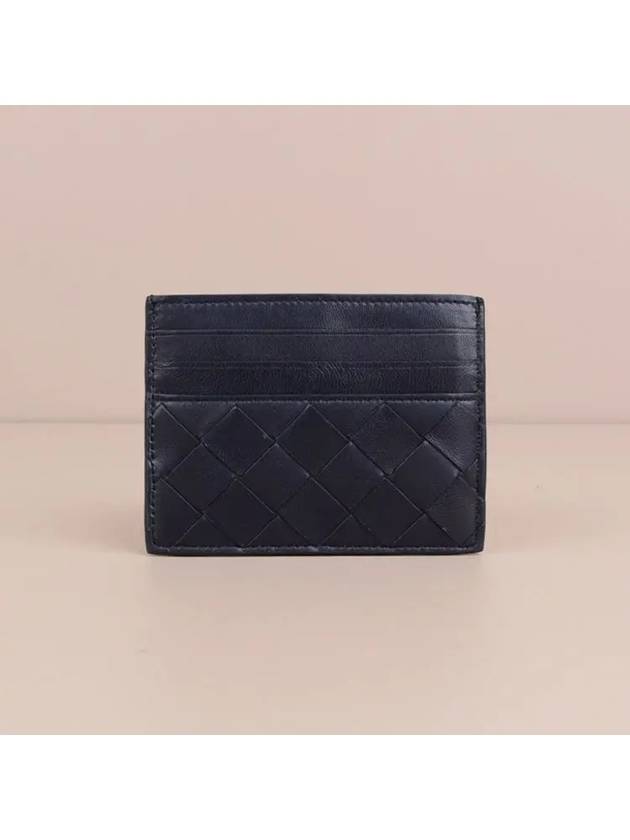 Bottega Veneta Intrecciato Leather Card Wallet Ink