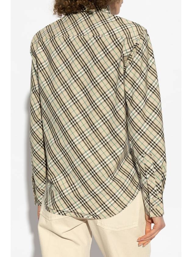 Burberry Burberry Checkered Shirt, Women's, Grey