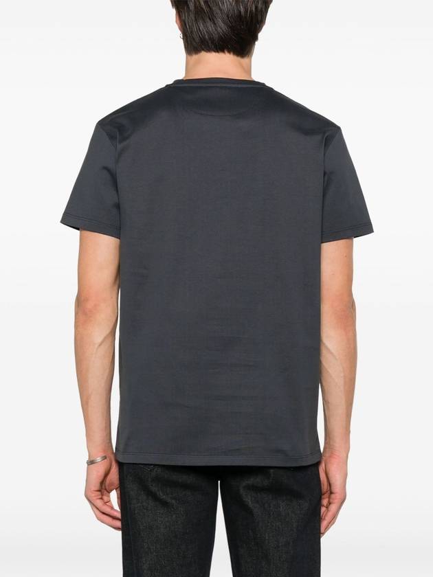 Fendi Embroidered Logo Short Sleeve T-Shirt Grey