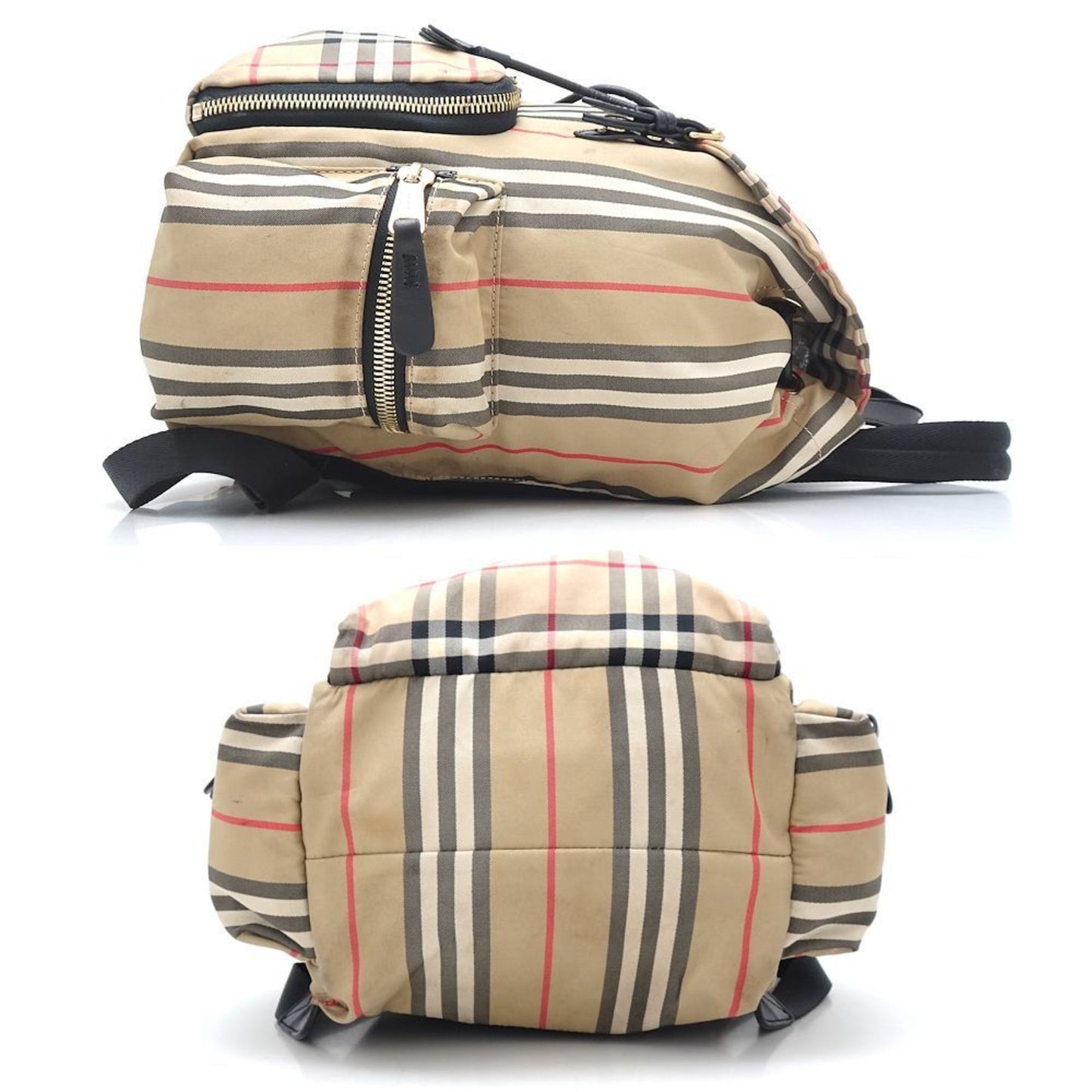 Burberry Nylon Canvas Leather Backpack ()