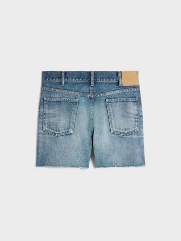 CELINE Skate Denim Shorts Blue
