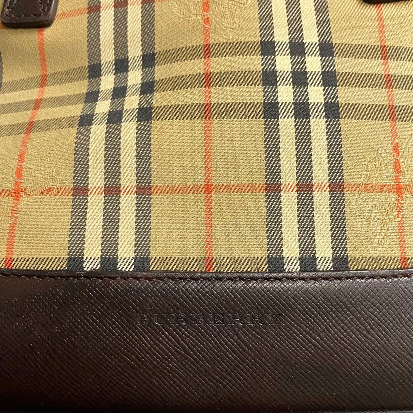 Burberry Canvas Leather Handbag Tote Bag ()