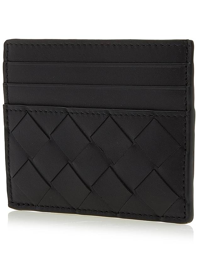 Bottega Veneta Intrecciato Leather Card Wallet Dark Navy