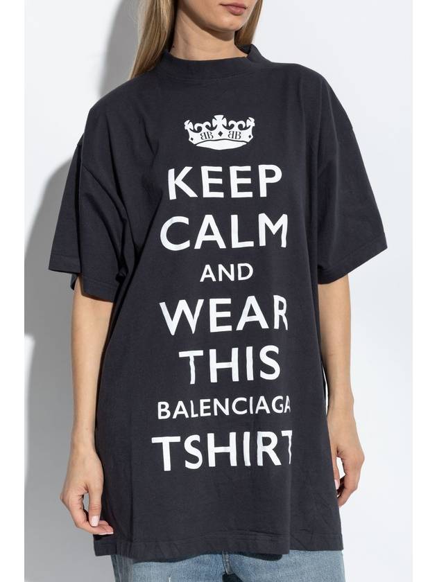 Balenciaga Balenciaga Oversized T-shirt, Women's, Grey
