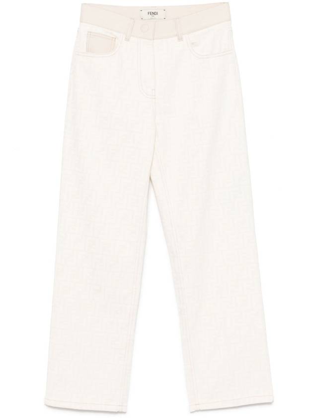 Fendi FF Long Jeans White