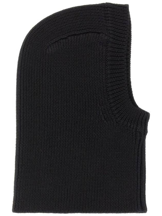 Saint Laurent Rib Wool Large Balaclava Black