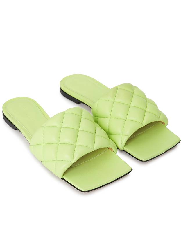 Bottega Veneta Padded Quilted Slippers Green