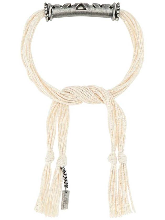 Saint Laurent Tassel Knot Fabric Bracelet
