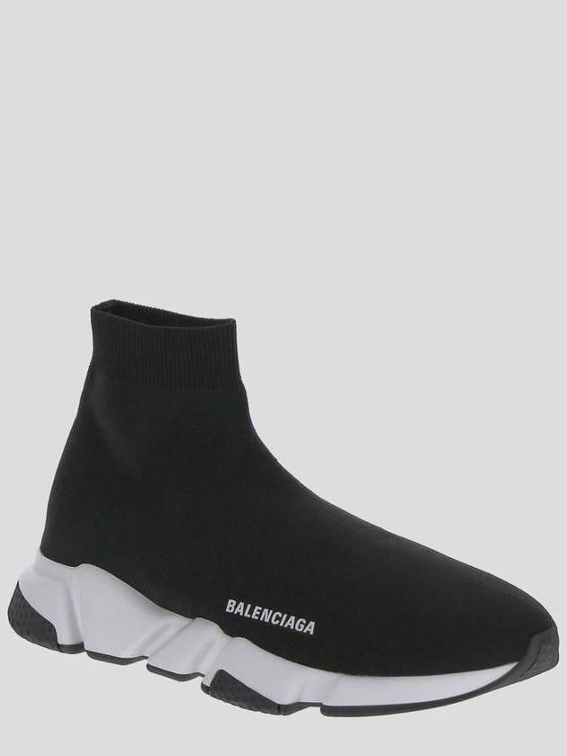 Balenciaga Speed Trainer High Top Sneakers Black White
