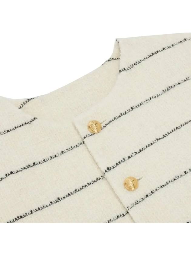 CELINE WoMen's Chasseur Striped Tweed Jacket Ivory