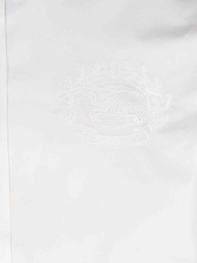 Burberry EKD Embroidered Cotton Long Sleeve Shirt White