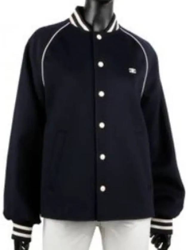 CELINE Triomphe Teddy Wool Jacket Navy