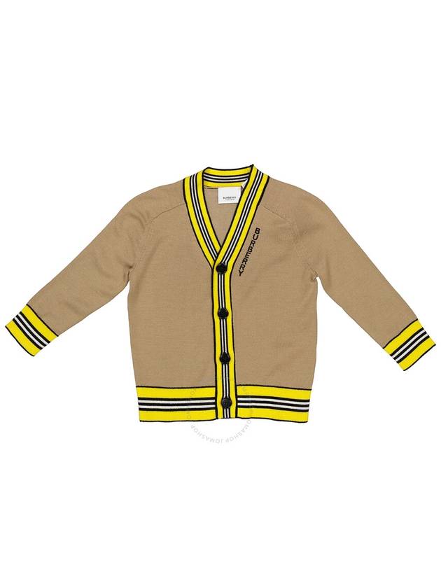 Burberry Burberry Boys Archive Beige Icon Stripe Cardigan, Size 4Y