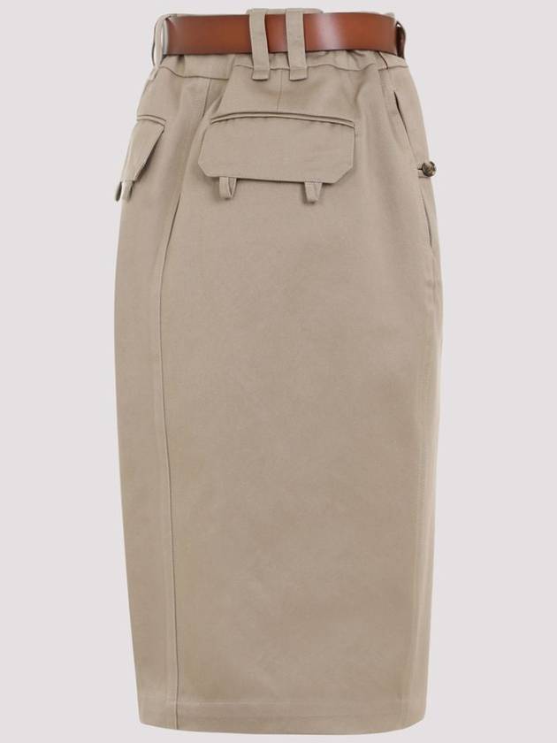 Saint Laurent H71 785389y9i24 9039 Women's Skirt Skirt Long Skirt Midi Skirt Short Skirt Mini Skirt Pants WOMAN BEIGE SKIRTS