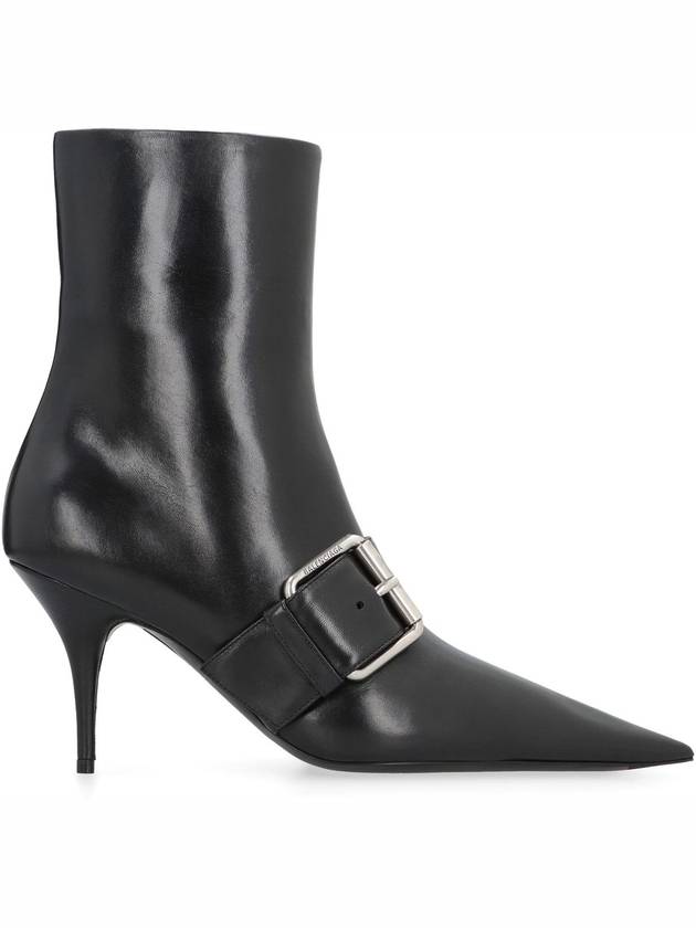 Balenciaga Knife Buckle Middle Boots Black