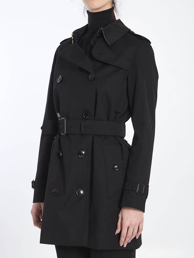 Burberry Kensington Cotton Trench Coat Black