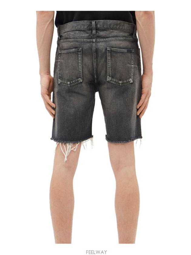 Saint Laurent Washing Denim Bermuda Shorts Grey