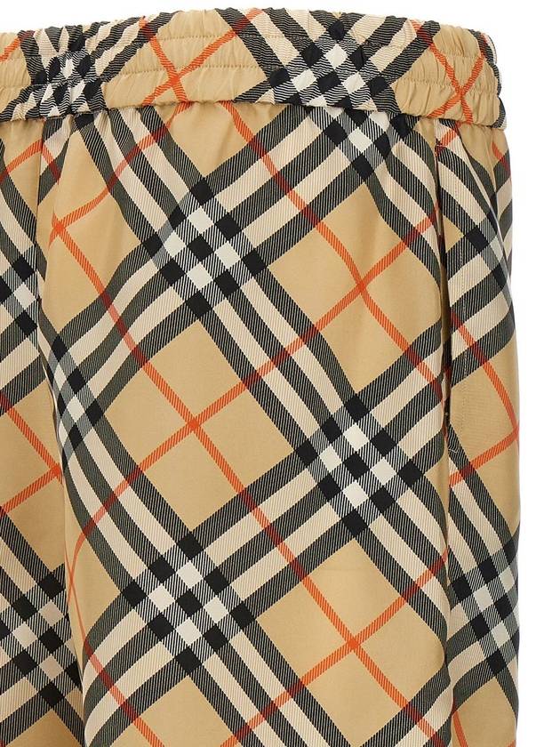 Burberry Burberry Check Silk Bermuda Shorts