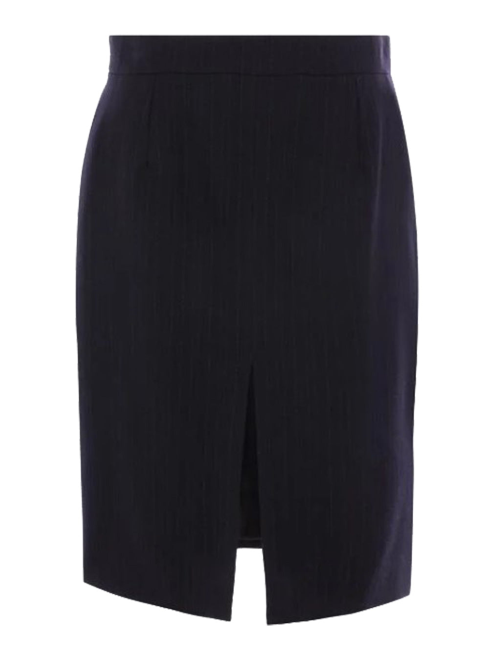 Saint Laurent Women Pinstripe Wool Skirt