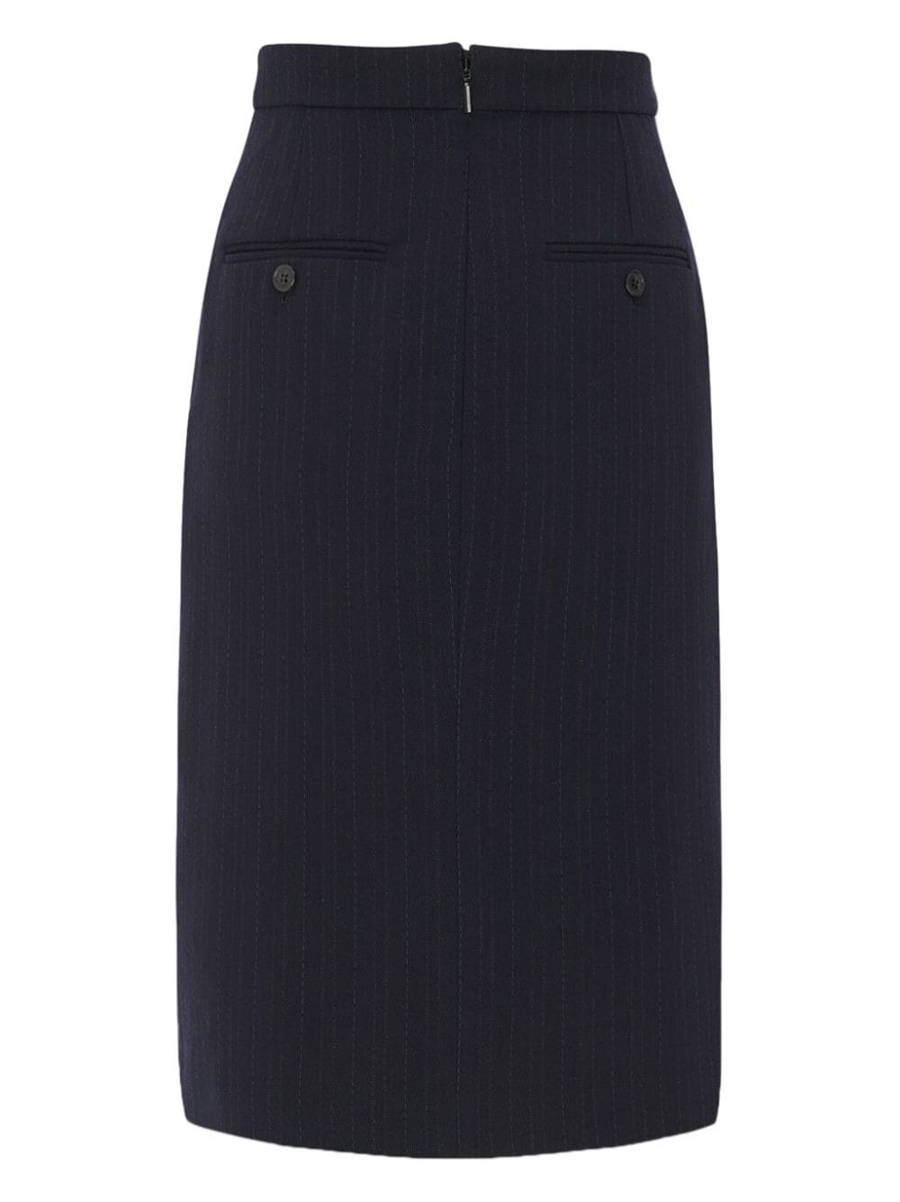 Saint Laurent Women Pinstripe Wool Skirt