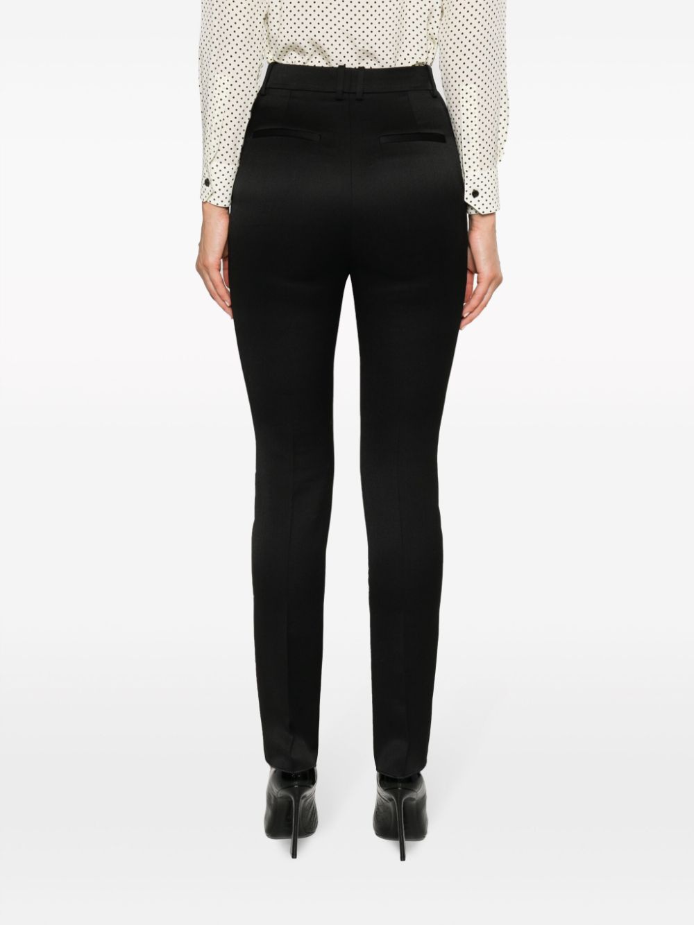 Saint Laurent Women Wool Satin Trousers