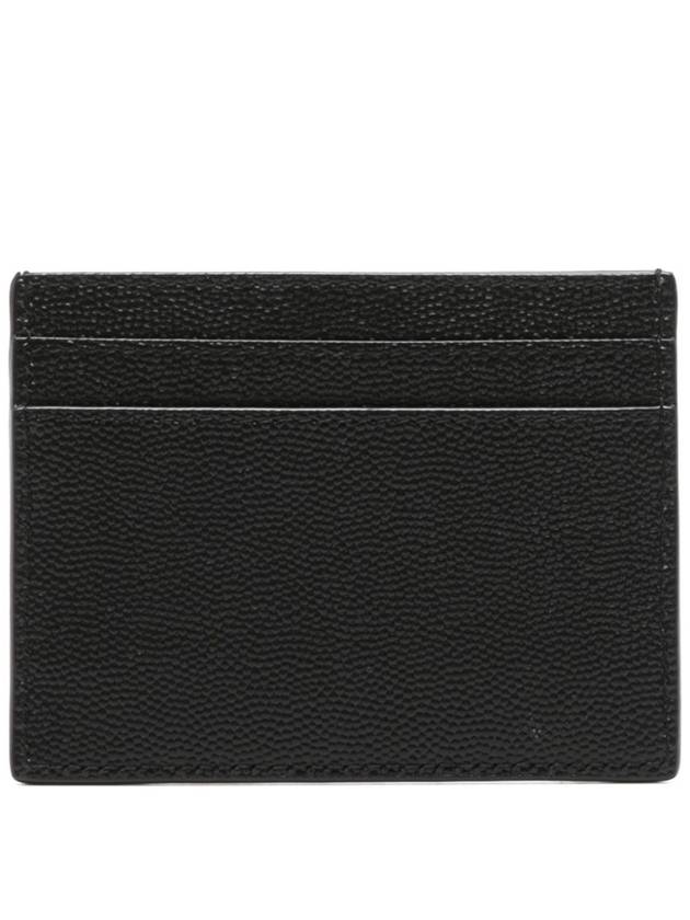 Saint Laurent Embossed Leather Card Wallet Black