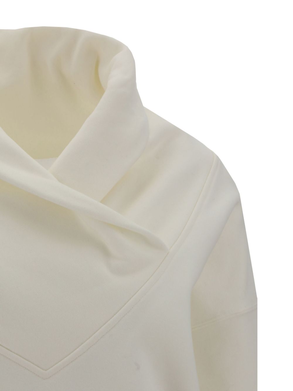 Saint Laurent Women Draped Neck Sweatshirt
