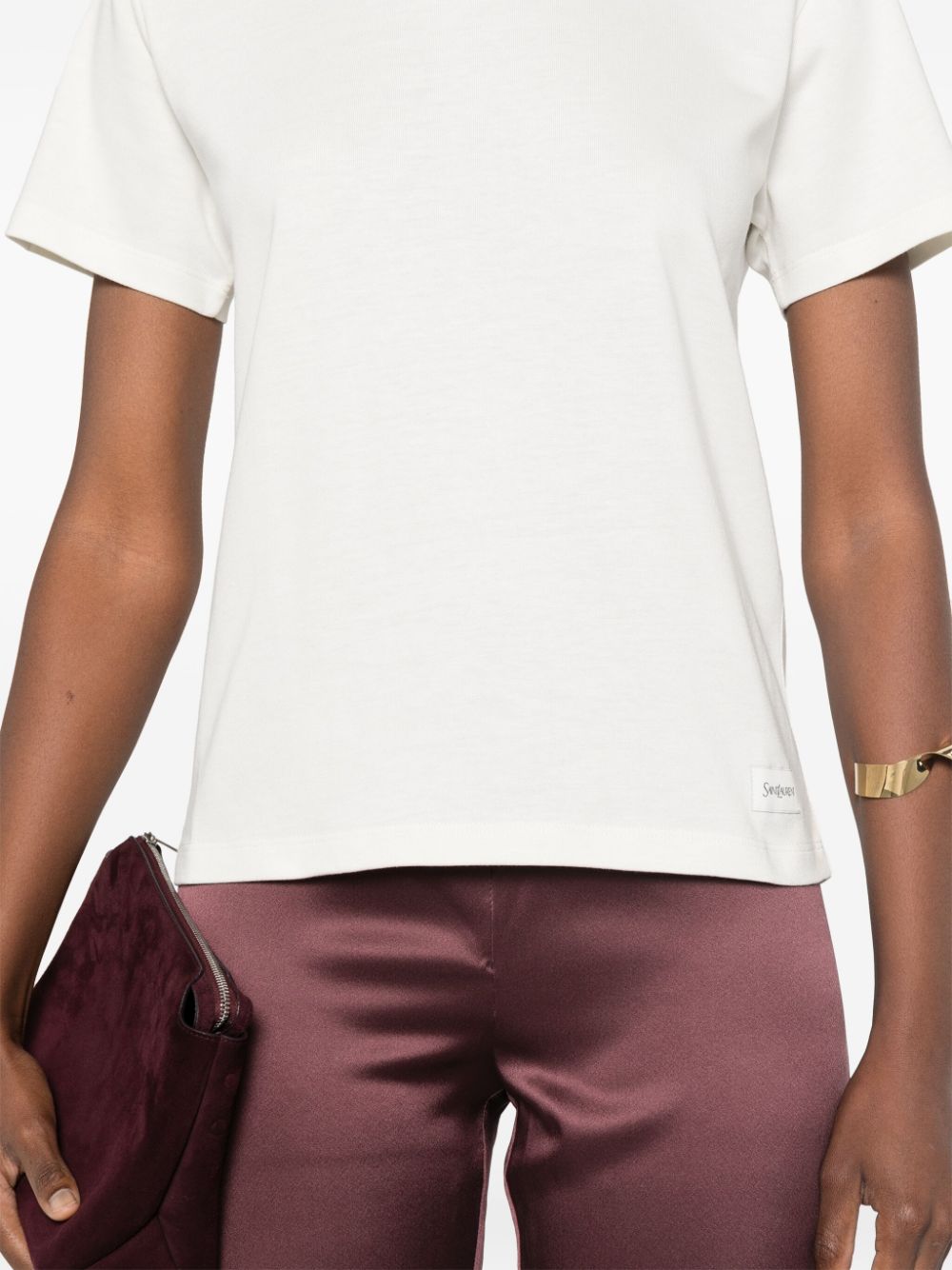Saint Laurent Women Logo T-Shirt