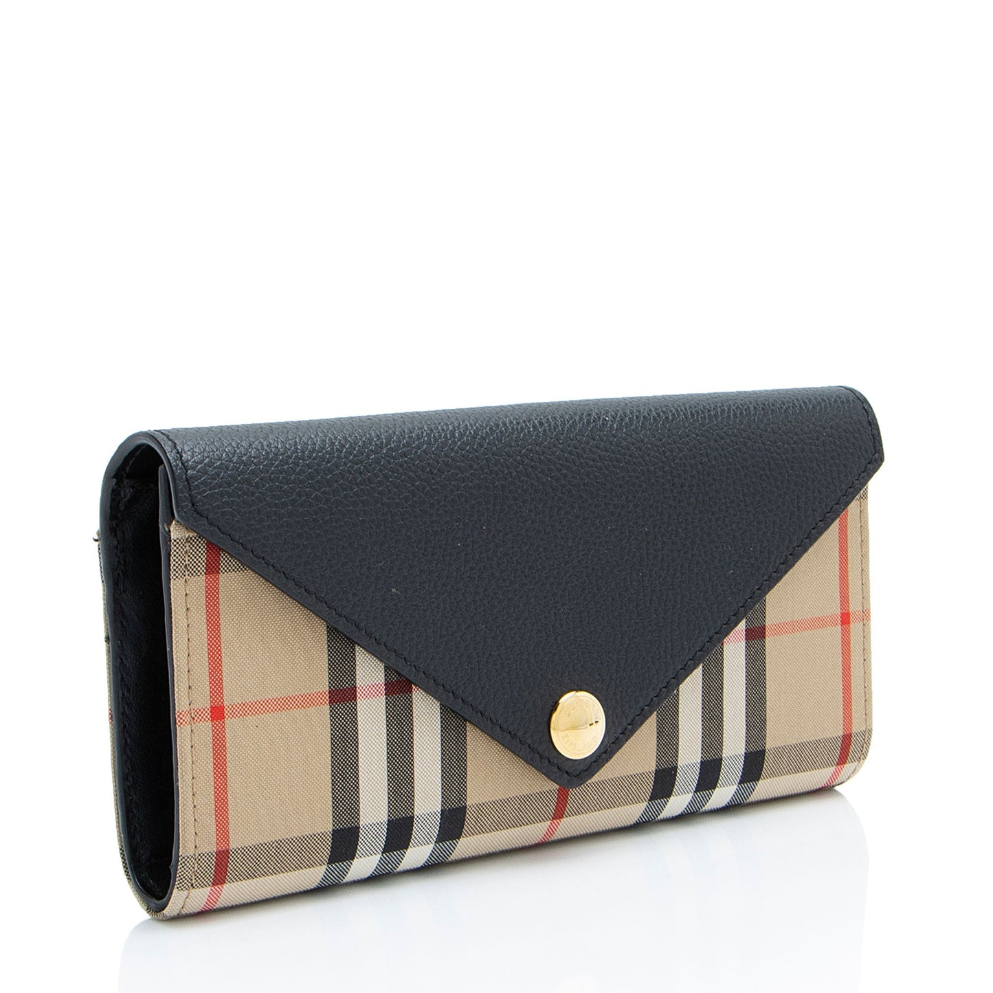 Burberry Check Calfskin Halton Continental Wallet