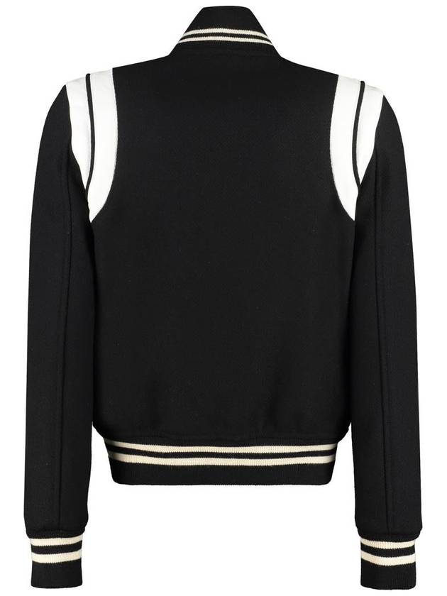 Saint Laurent Teddy Jacket In Wool Black