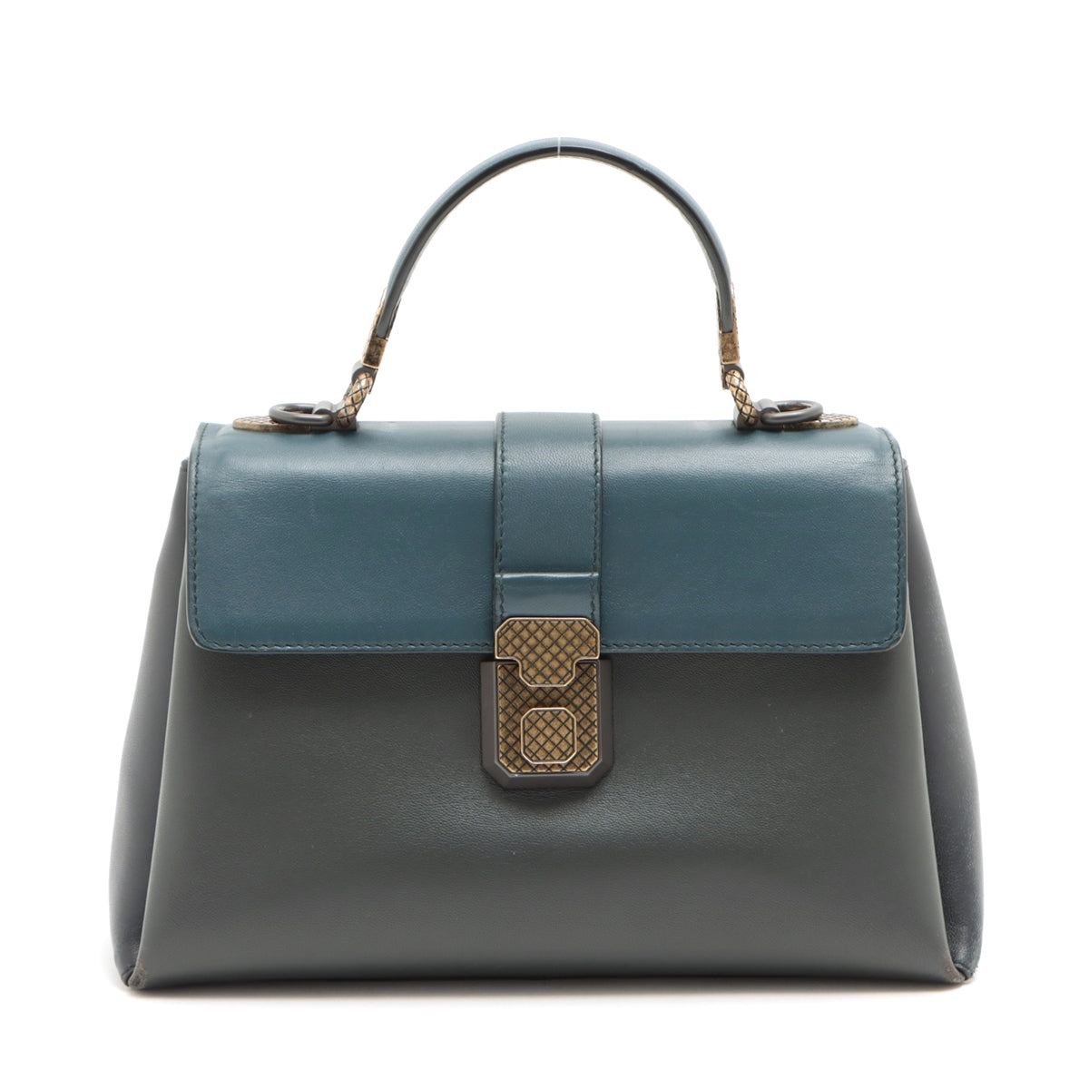 Bottega Veneta Intrecciato Piazza Small Leather 2WAY Handbag BlackNavy
