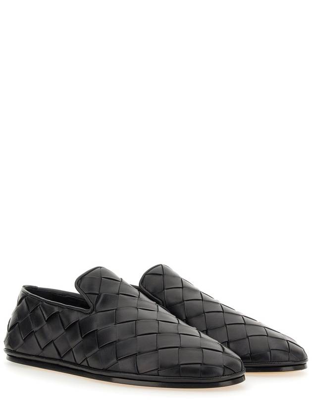 Bottega Veneta Intrecciato Leather Loafers Black
