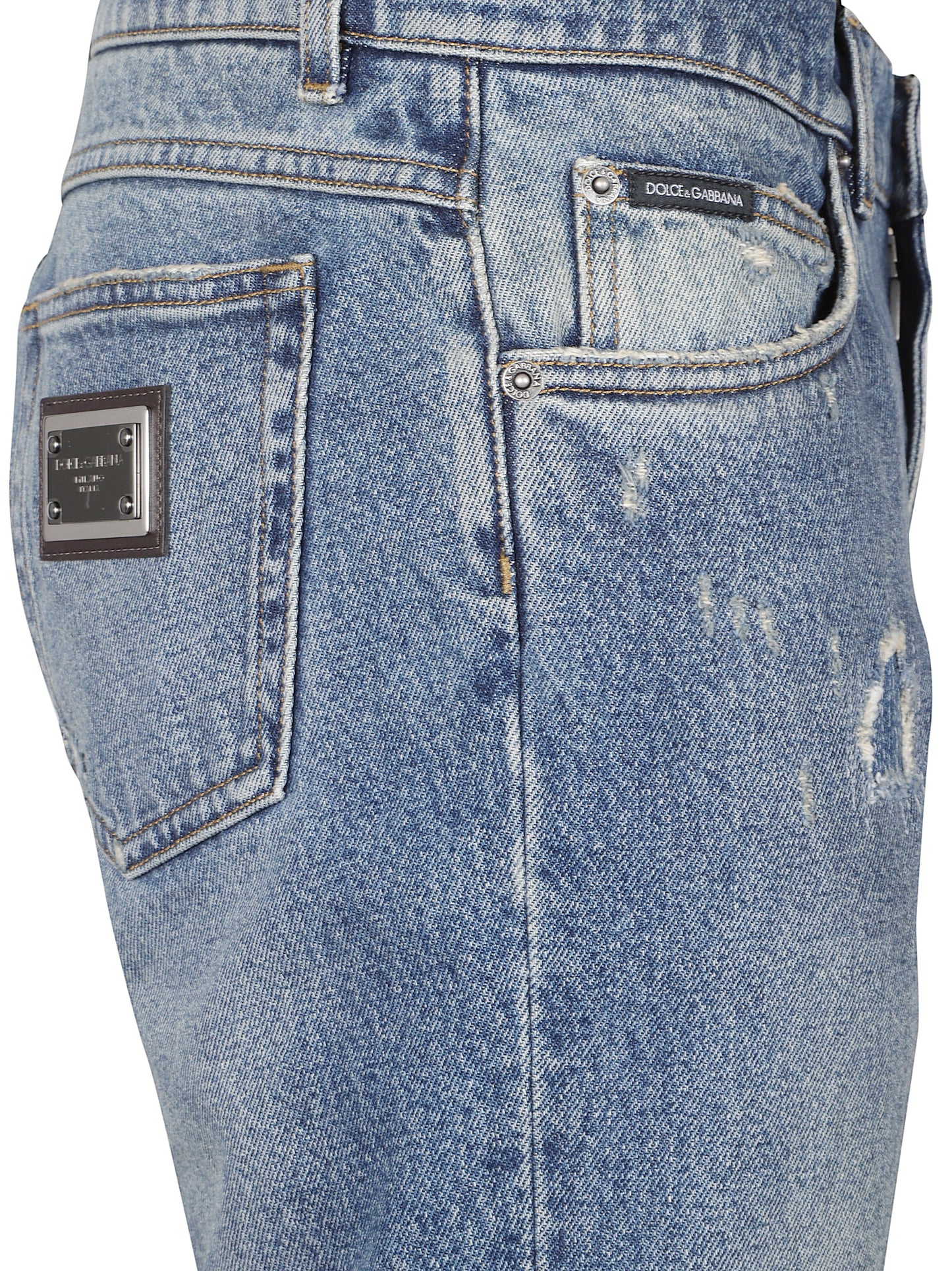 Dolce & Gabbana Men Jeans With A Worn Effect