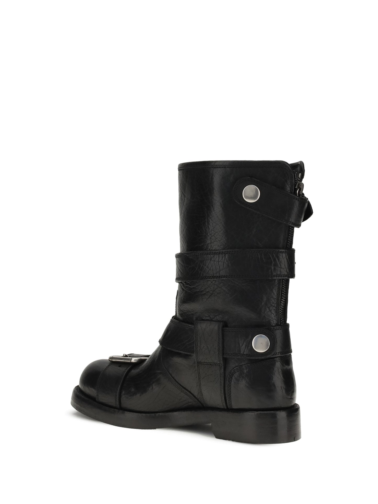 Dolce & Gabbana Women Buckled Leather Boots