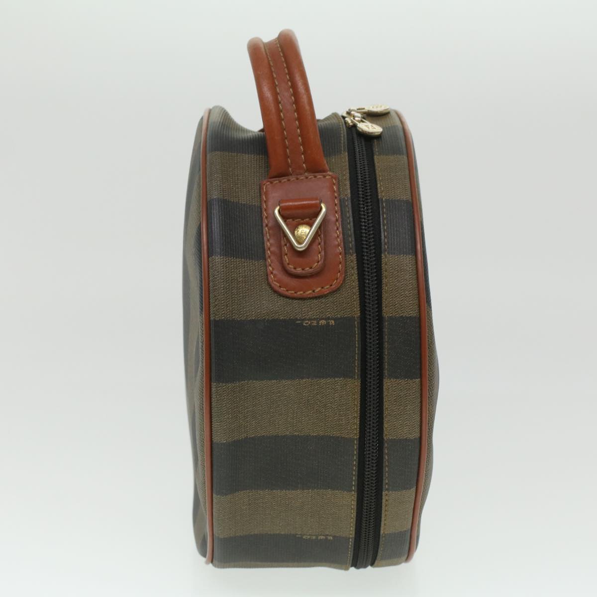 FENDI Pecan Canvas Hand Bag 2way Brown Khaki 36762
