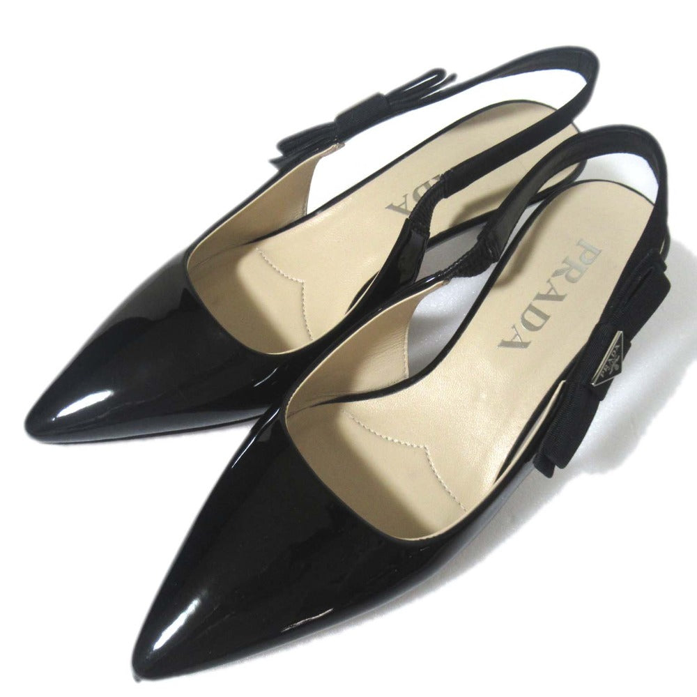 Prada Patten Leather Slingback Mule