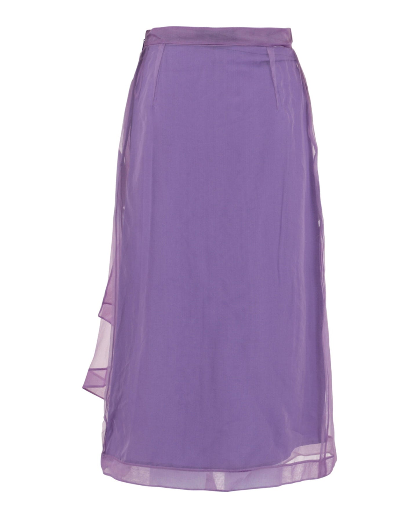 Asymmetrical Mesh Midi Skirt
