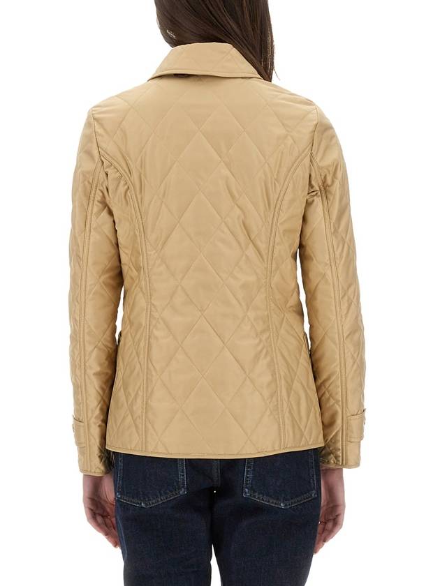 Burberry diamond quilted button jacket beige