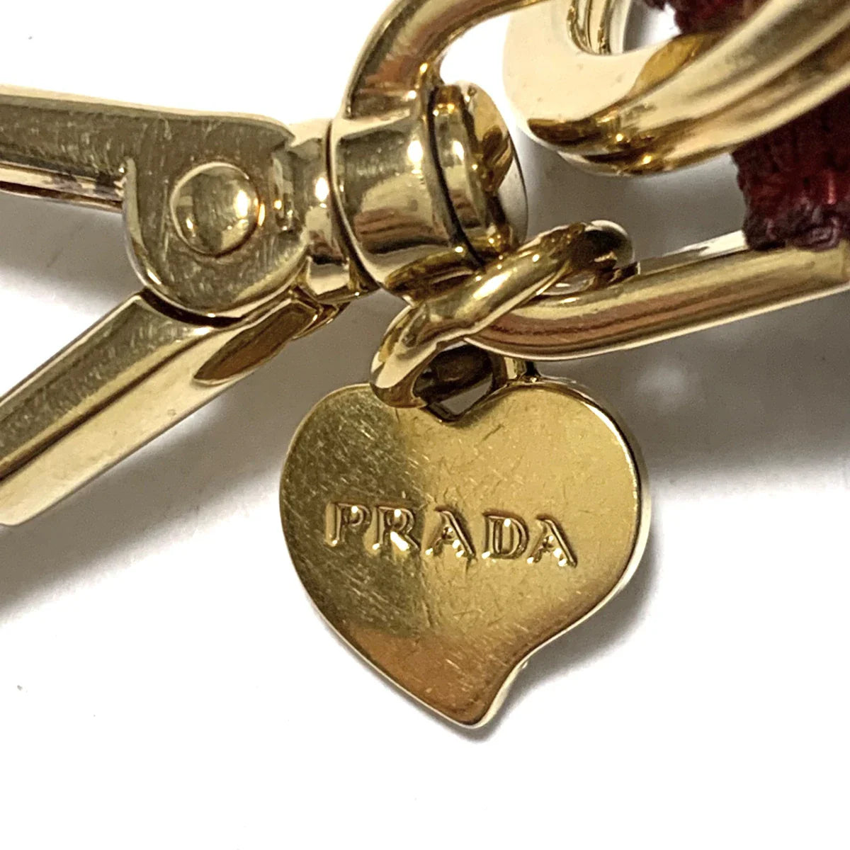 PRADA - Bag Charm Black Gold Polyester Hardware