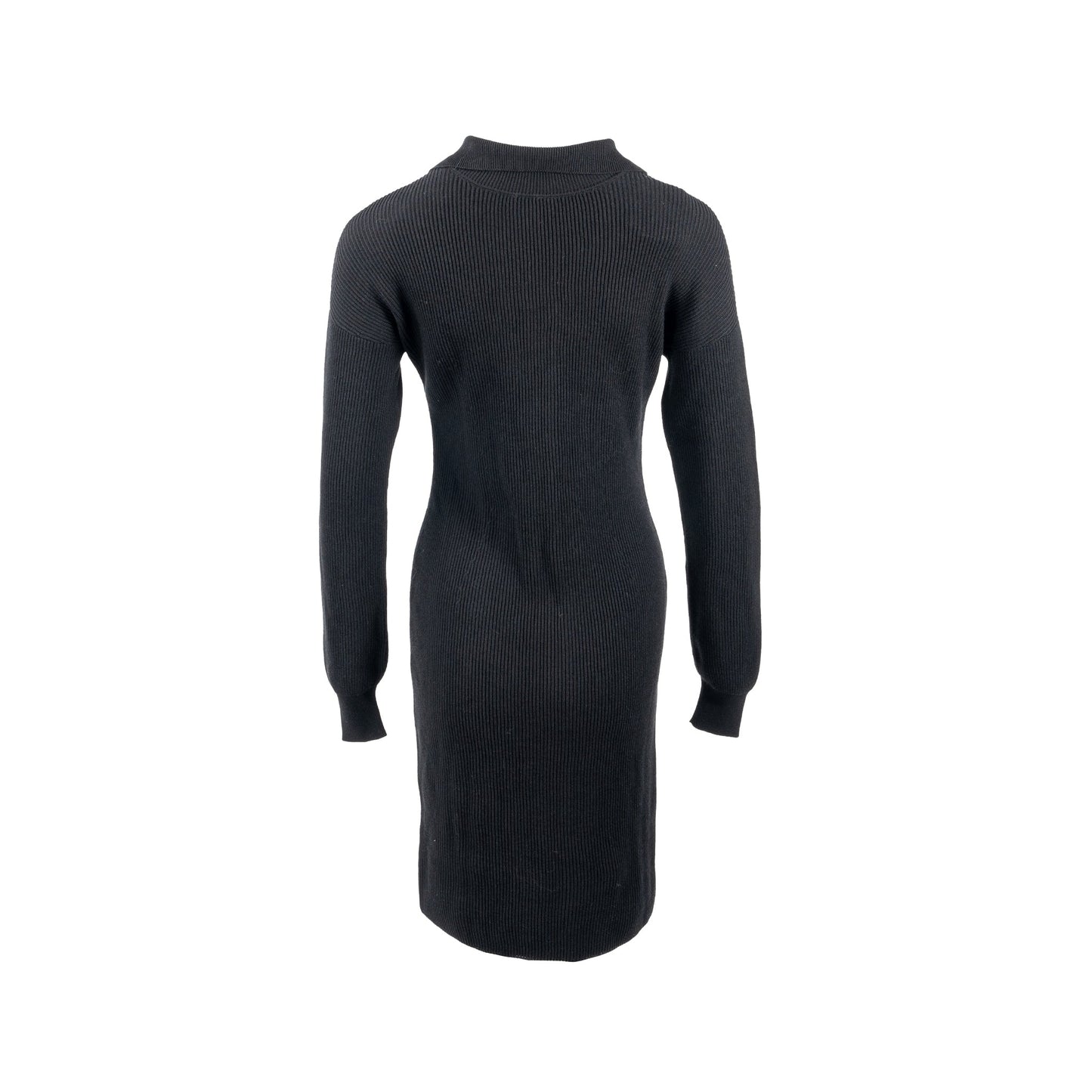 Hermes Size 34 Button Robe/Dress Cotton/Virgin Wool Black