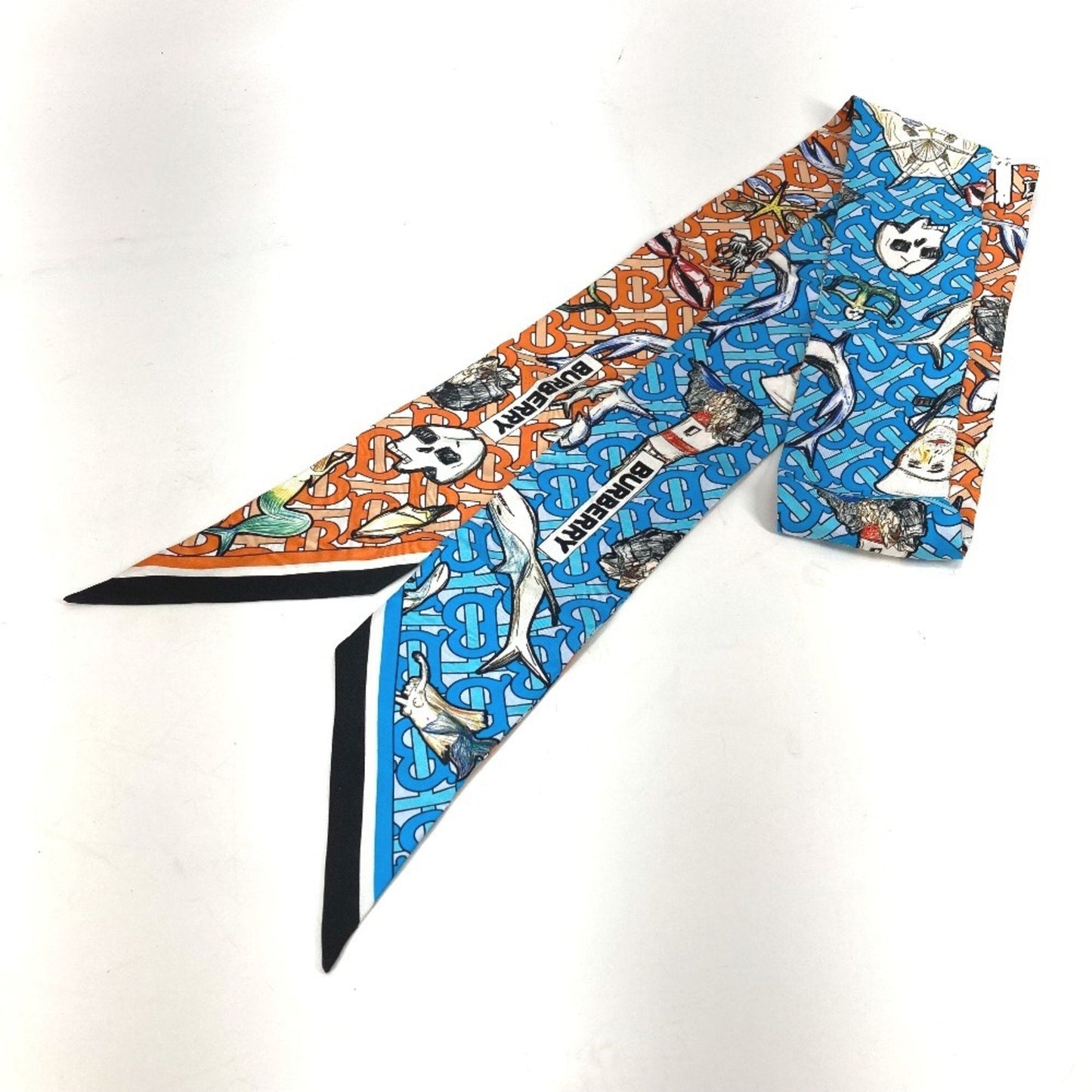 Burberry blue Silk Scarf ()