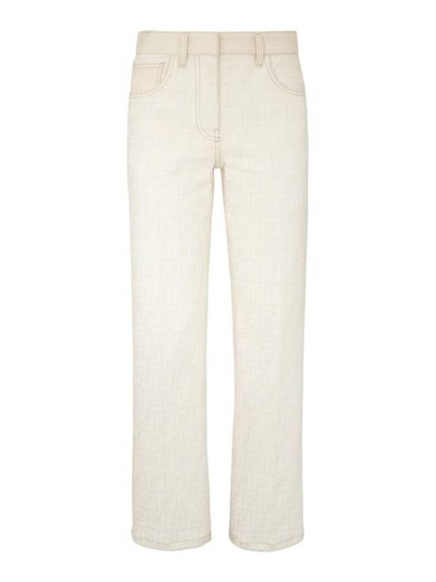 Fendi FF Long Jeans White