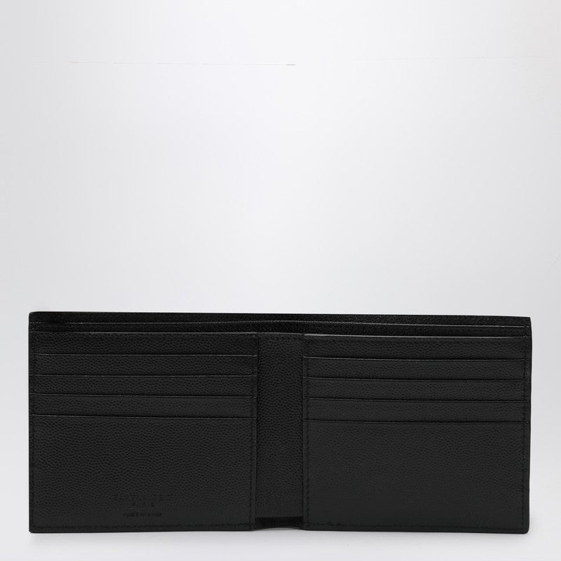 Saint Laurent Black East/West Wallet In Grain De Poudre Leather Men
