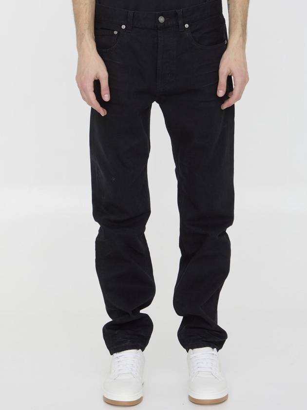 Saint Laurent Denim Cotton Straight Jeans Black