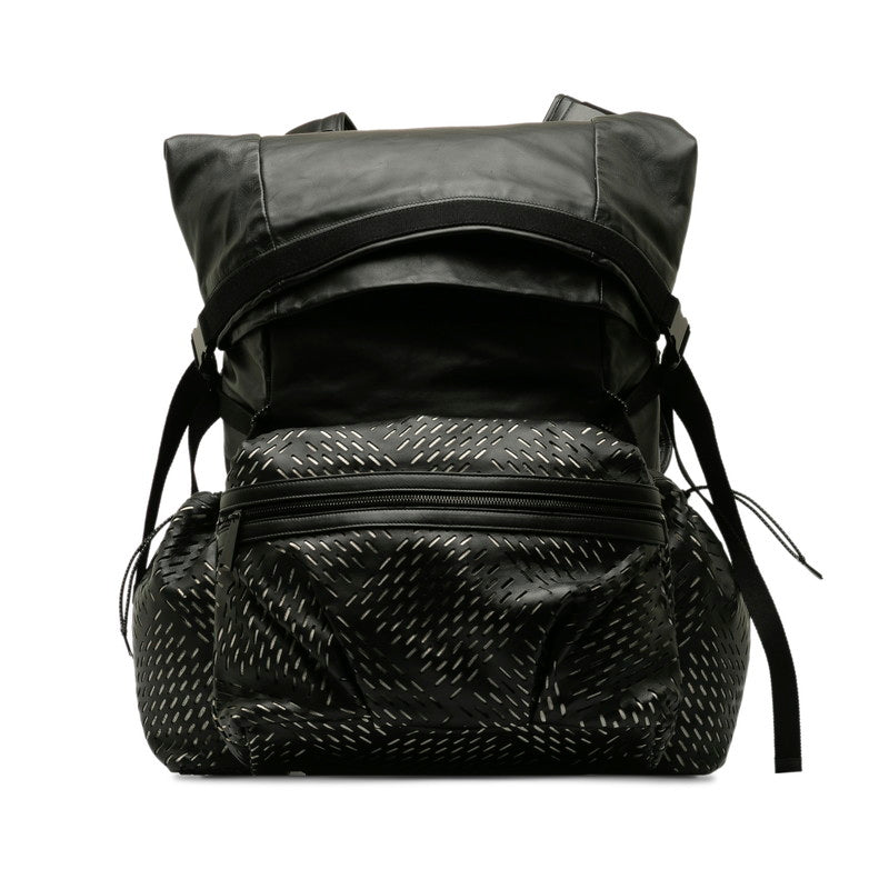 Bottega Veneta Backpack Rucksack Black Leather Ladies
