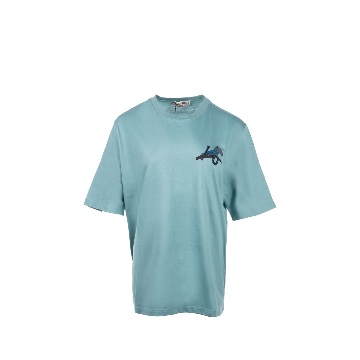 Hermes size M T-shirt Mini Patch Cuir green