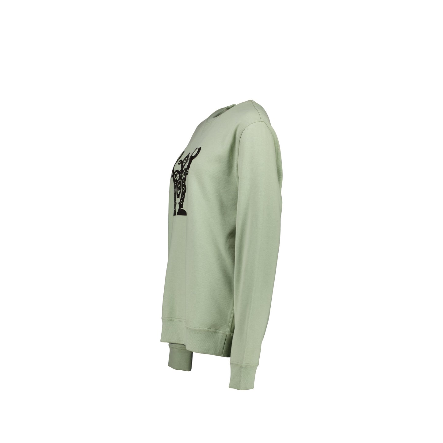 Hermes Size L Robert Sweatshirt with leather Light Green